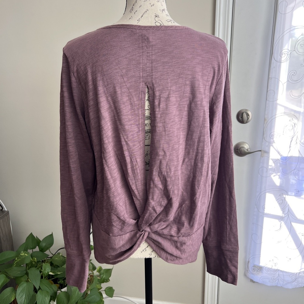 Banana Republic Factory Slub Top Women's XL Dried Berry Moisture Wicking